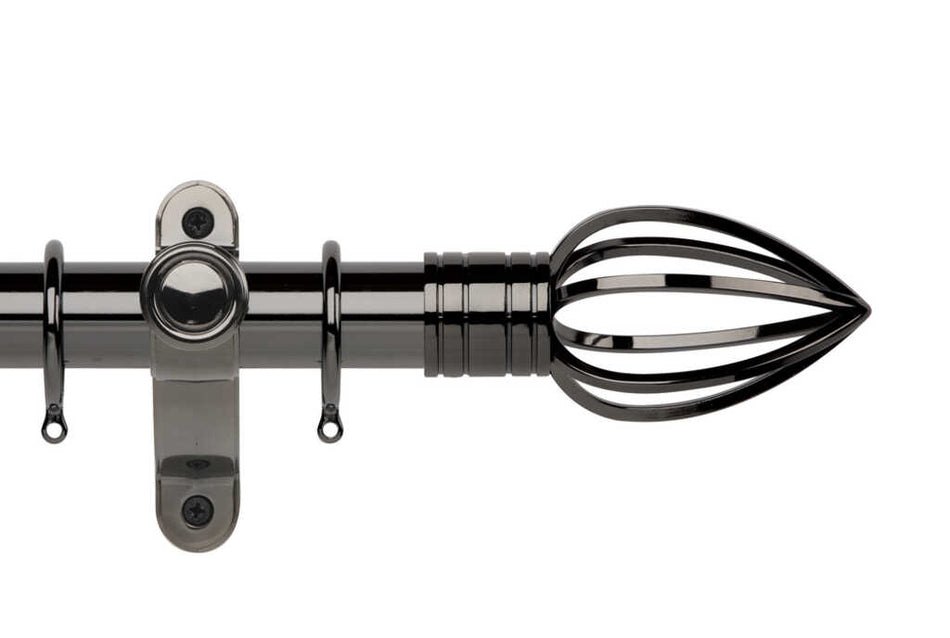 Galleria Metals 50mm Pole Black Nickel Caged Spear
