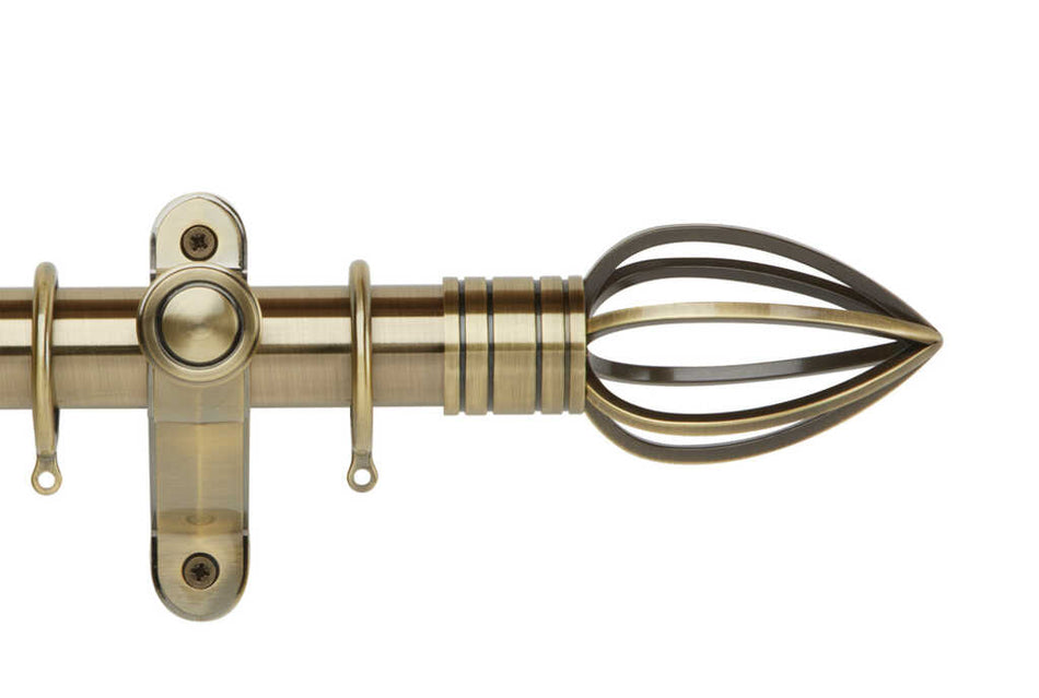 Galleria Metals 50mm Pole Burnished Brass Caged Spear