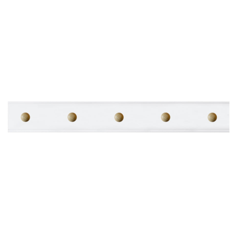 Laura Ashley Ribbed Coat Hook in Cotton White
