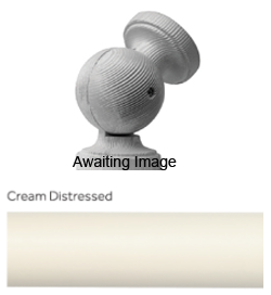 Byron Chalfont 35mm 45mm Pole Elbow Bracket Cream Distressed