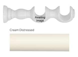 Byron Chalfont 35mm 45mm Pole Double Bracket Cream Distressed