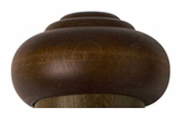 Modern Country Button Finial 45mm, 55mm, Dark Oak