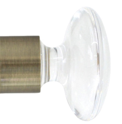 Jones Strand 35mm Pole Finial Only Burnished Brass, Acrylic Disc