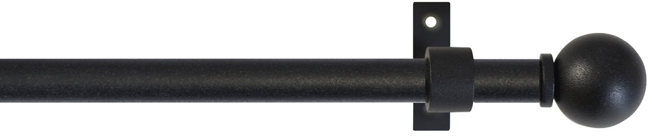 Jones Foundry 19mm Eyelet Curtain Pole Textued Black Ball