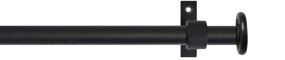 Jones Foundry 19mm Eyelet Curtain Pole Textured Black Stud