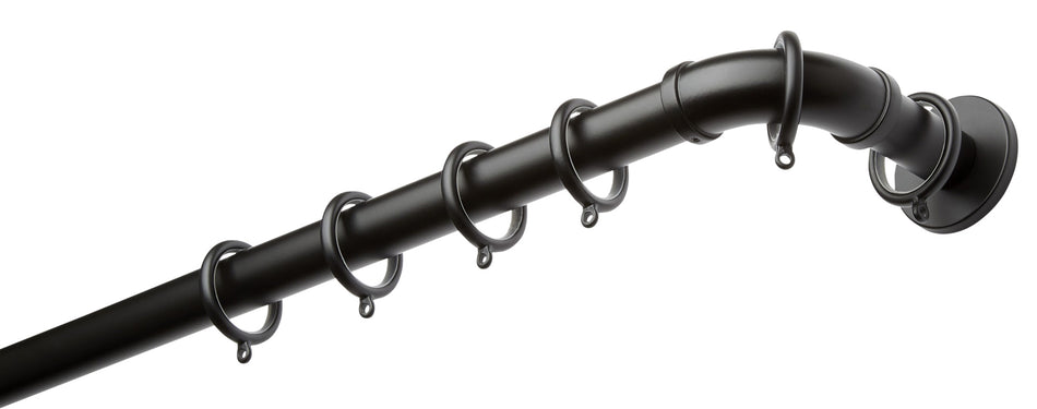 Neo 28mm French Curtain Pole, Matt Black
