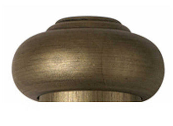 Modern Country Button Finial  45mm, 55mm, Gold Black