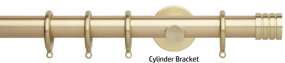 Neo 28mm Curtain Pole, Gold, Stud Finial