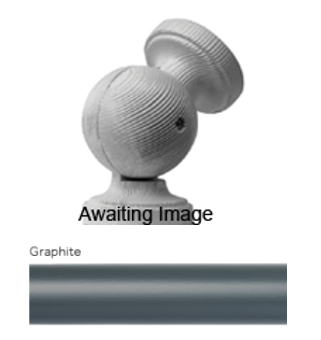 Byron Delano 35mm 45mm Curtain Pole Elbow Bracket Graphite