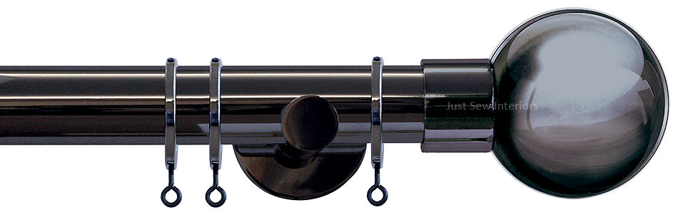 Jones Strand 35mm Pole Black Nickel, Ball