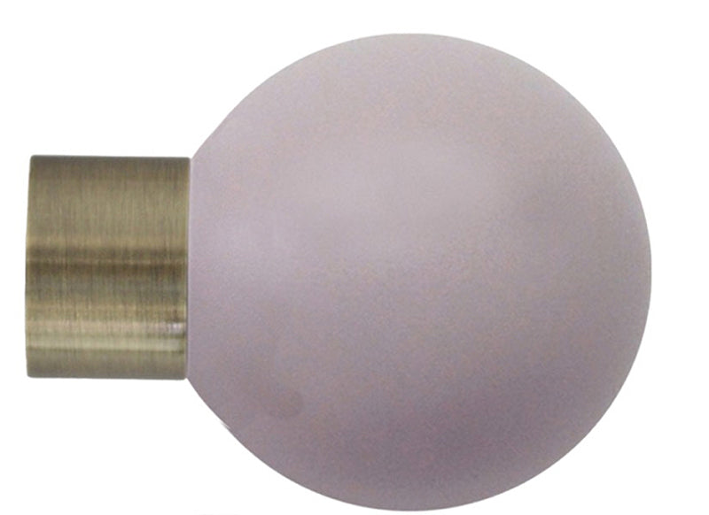 Jones Strand 35mm Pole Finial Only Burnished Brass, Heather Painted Ball