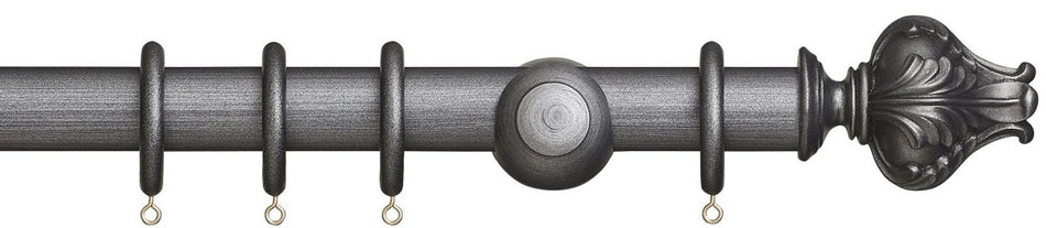 Museum 35mm & 45mm Satin Pewter Pole Vienna Finial