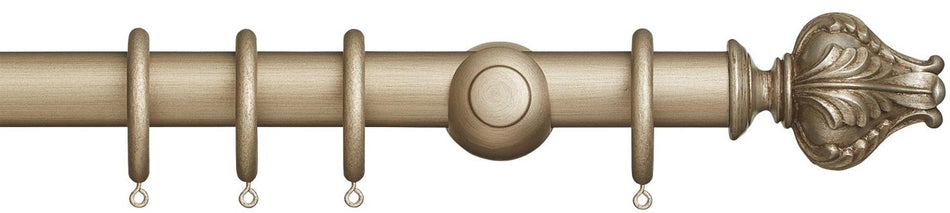 Museum 35mm & 45mm Satin Oyster Pole Vienna Finial