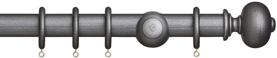 Museum 35mm & 45mm Satin Pewter Pole Parham Finial