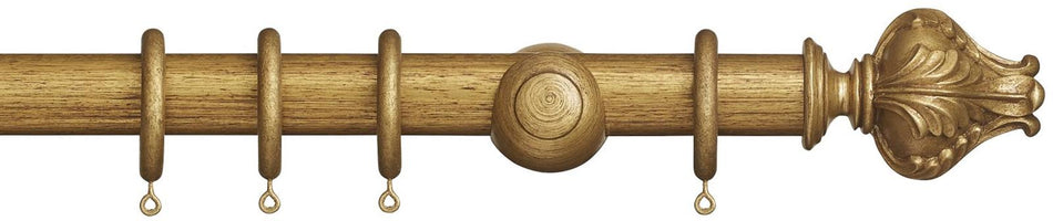 Museum 35mm & 45mm Antique Gilt Pole Vienna Finial