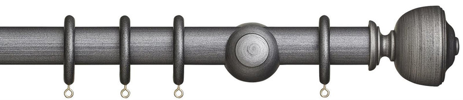 Museum 35mm & 45mm Satin Pewter Pole Asher Finial
