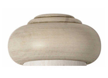 Modern Country Button Finial 45mm, 55mm, Brushed Ivory