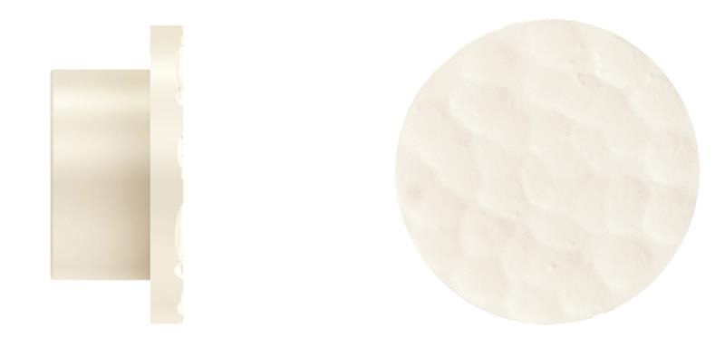 Arc 25mm Finial only, Hammered Disc, Linen