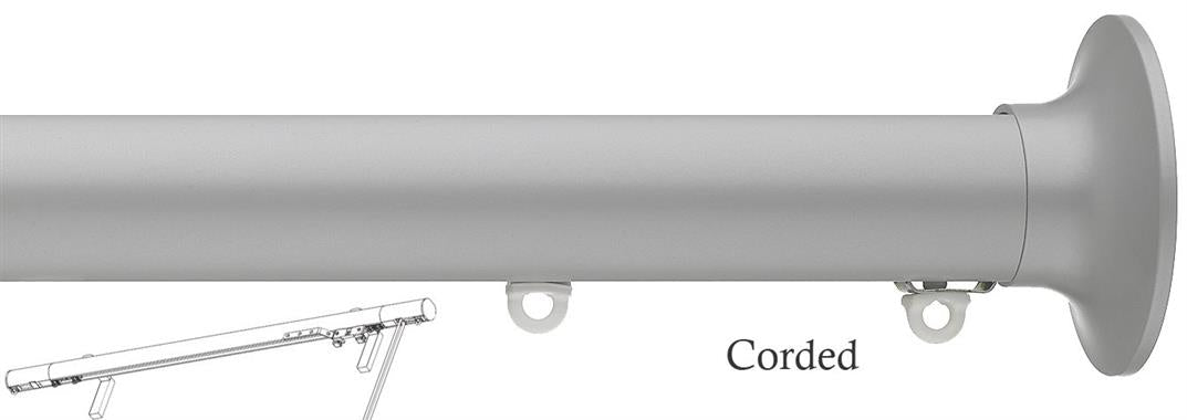 Silent Gliss Corded Metropole 50mm 7640 Anodic Grey Taper Finial
