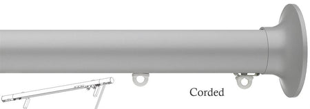 Silent Gliss Corded Metropole 50mm 7640 Anodic Grey Taper Finial