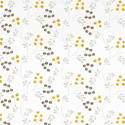 Clarke & Clarke Pavilion Rochelle Pewter_Chartreuse Fabric
