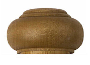 Modern Country Button Finial 45mm, 55mm, Light Oak