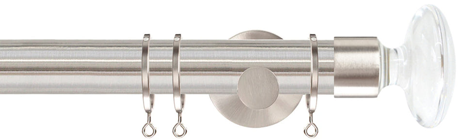Jones Strand 35mm Pole Matt Nickel, Acrylic Disc
