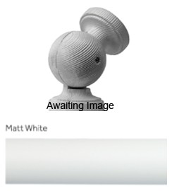 Byron Chalfont 35mm 45mm Pole Elbow Bracket Matt White