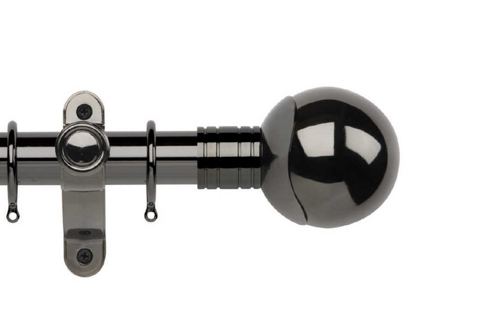 Galleria Metals 35mm Pole Black Nickel Orb