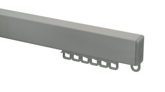 Renaissance Heavy Duty H-Section Aluminium Curtain Track, Silver Anodised