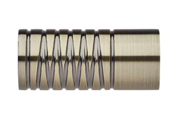 Neo 35mm Wired Barrel Finial Only, Spun Brass