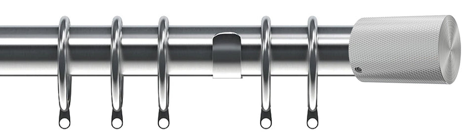 Speedy Poles Apart 28mm Curtain Pole, Satin Silver, Olivia