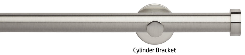 Neo 28mm Eyelet Curtain Pole, Stainless Steel, Endcap Finial