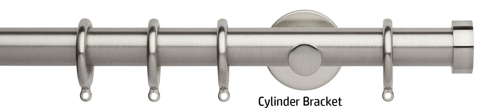 Neo 28mm Curtain Pole, Stainless Steel, Endcap Finial