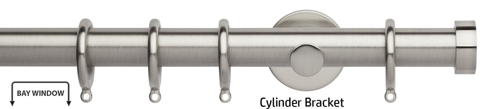 Neo 28mm Bay Window Pole Stainless Steel, Endcap