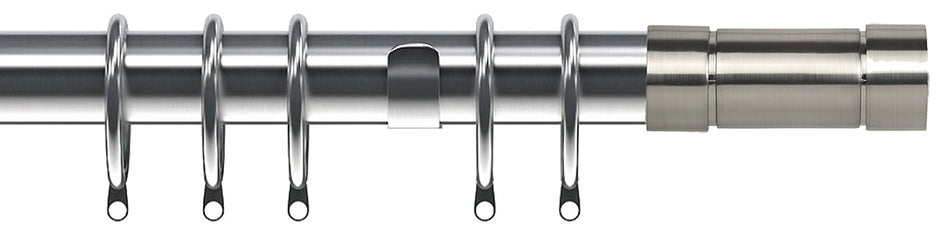 Speedy Poles Apart 28mm Curtain Pole, Satin Silver, Aspect