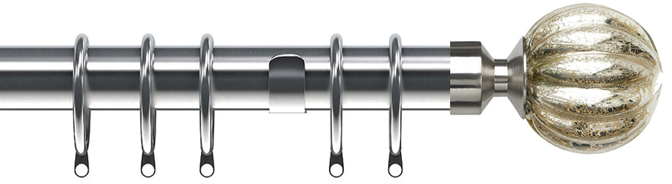 Speedy Poles Apart 28mm Curtain Pole, Satin Silver, Dynasty