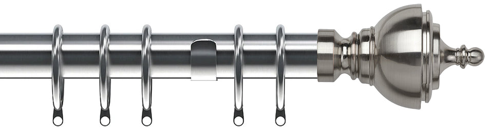 Speedy Poles Apart 28mm Curtain Pole, Satin Silver, Vienna