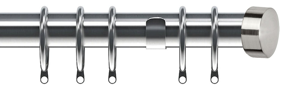 Speedy Poles Apart 28mm Curtain Pole, Satin Silver, Endcap