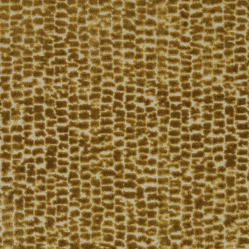 Iliv Infinity Velvets Mandal Saffron Fabric