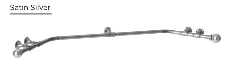 Speedy 28mm Poles Apart Eyelet Bay Pole Satin Silver