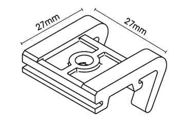 Silent Gliss 3826 Universal Nylon Bracket