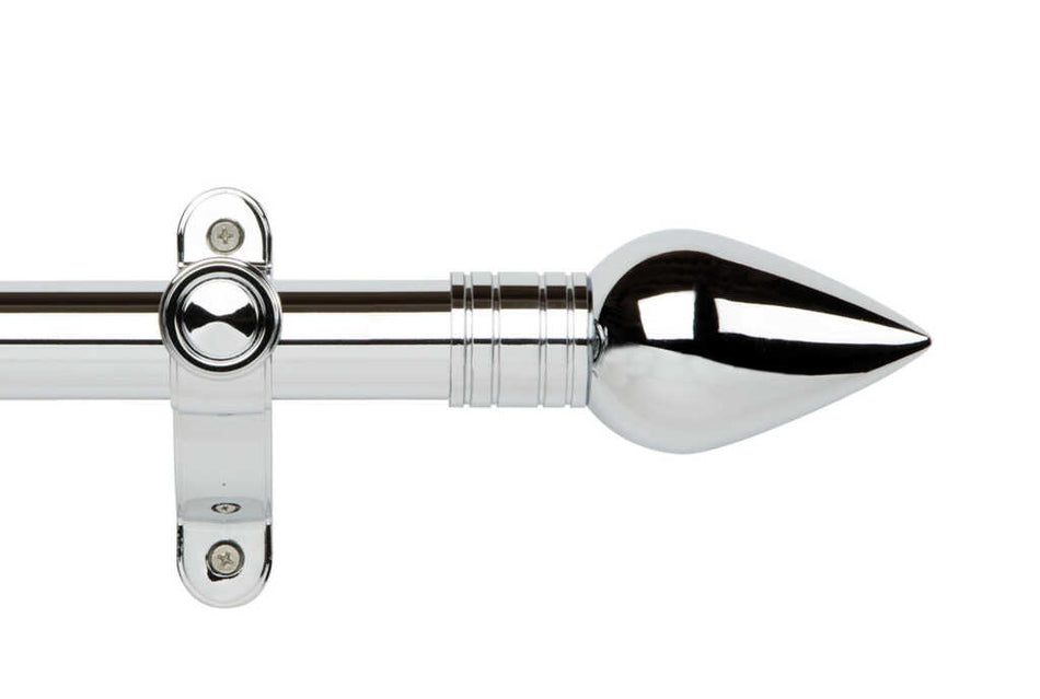 Galleria Metals 50mm Eyelet Pole Chrome Teardrop