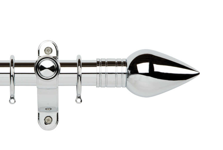 Galleria Metals 50mm Pole Chrome Teardrop