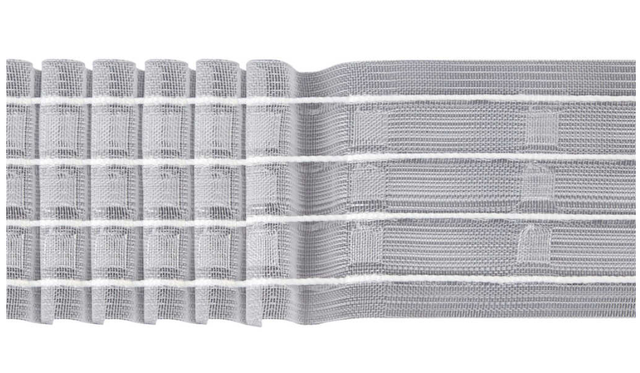 Hallis 76mm Translucent Voile Pleat Tape