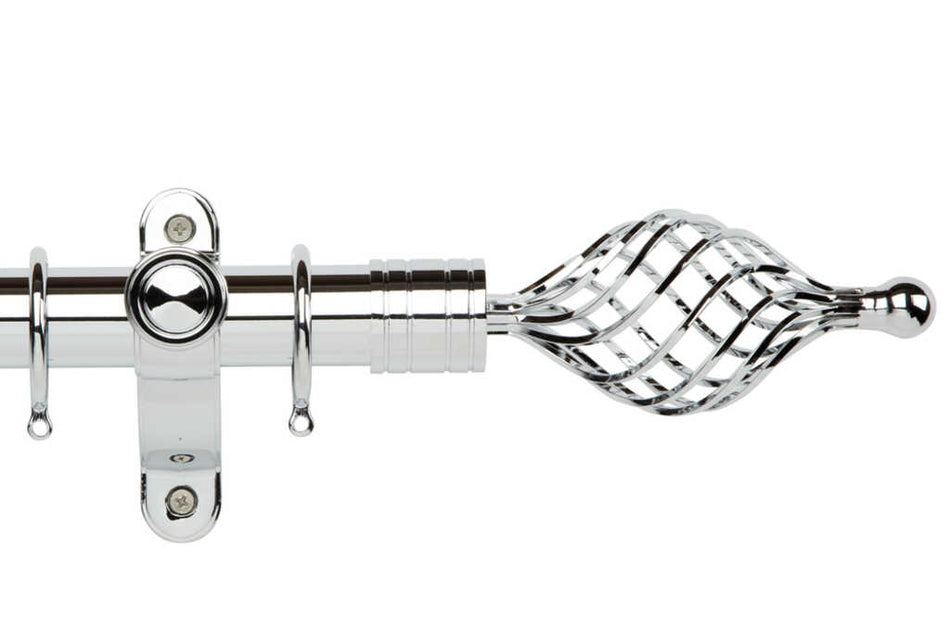 Galleria Metals 50mm Pole Chrome Twisted Cage