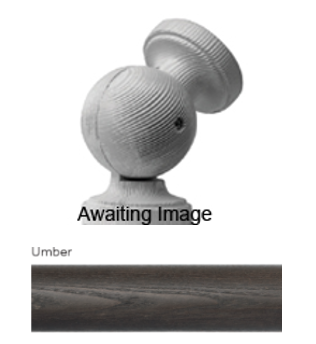 Byron Delano 35mm 45mm Pole Elbow Bracket Umber