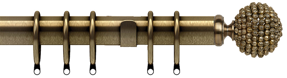 Speedy Poles Apart 28mm Curtain Pole, Antique Brass, Mia