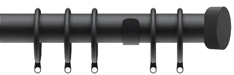 Speedy Poles Apart 28mm Curtain Pole, Matt Black, Liv