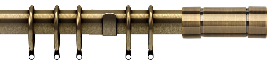 Speedy Poles Apart 28mm Curtain Pole, Antique Brass, Aspect